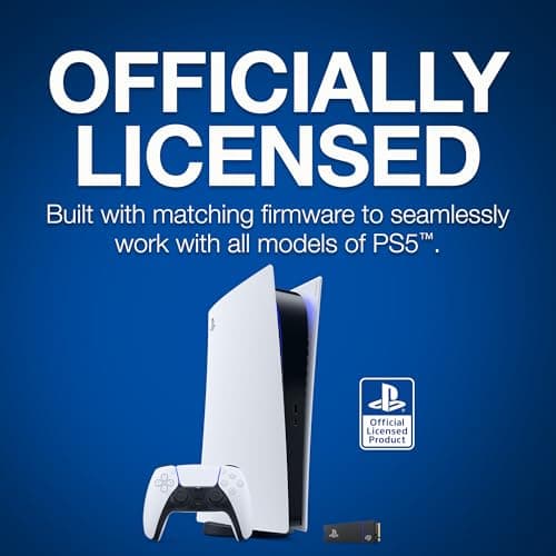 Seagate Game Drive PS5 NVMe SSD for PS5 2TB Internal Solid State Drive - PCIe Gen4 NVMe 1.4, Officially Licensed, Up to 7300MB/s with Heatsink (ZP2000GP3A1001) 4