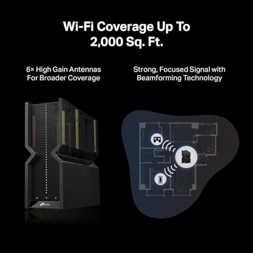 TP-Link Tri-Band BE9300 WiFi 7 Router (Archer BE550) - 6-Stream, Full 2.5G Ports w/ 6 Internal Antennas, Up to 2,000 Sq Ft, Add Easy-Mesh Device for Extended Coverage, VPN Support, Free Expert Support 4