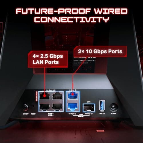 TP-Link Tri-Band BE19000 Wi-Fi 7 Gaming Router Archer GE800 | 12-Stream | 2×10G + 4×2.5G Ports, USB 3.0 | Turbo Acceleration, Dedicated Gaming Port & Panel, RGB Lighting, HomeShield, Free Expert Help 3