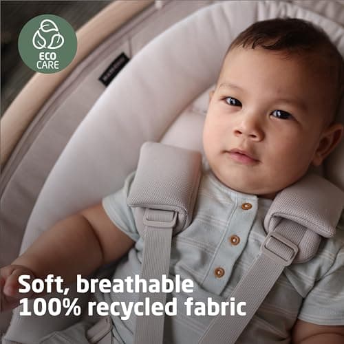 Maxi-Cosi Cassia Baby Swings for Infants: Smart Portable Baby Swing with Music, Lightweight & Foldable Baby Swing, 360 Rotation Infant Swing, Classic Oat 3