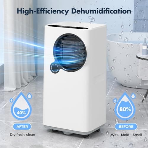 Portable Air Conditioners, 16000 BTU 6-in-1 Cooling, Dehumidifier & Fan, Ultra Quiet with 24H Smart Timer, Auto Shut-Off & Child Lock for Home/Bedroom/Office 3