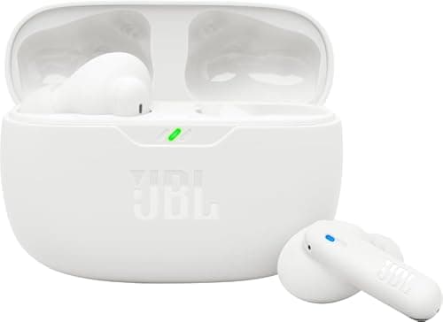 JBL Vibe Beam 2 - True Wireless Noise Cancelling Earbuds with JBL Pure Bass Sound & Smart Ambient technology, 4mics for crisp, clear calls, up to 40Hrs of Playback, IP54 Dust & Water resistant (White) 5
