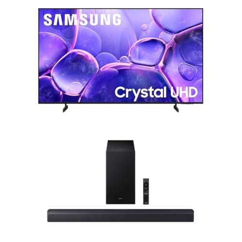 Samsung 50-Inch Class Crystal UHD U8000F 4K Smart TV (2025 Model) Endless Free Content, Crystal Processor 4K B-Series Soundbar HW-B550F 2.1 ch DTS Virtual:X Soundbar (2025 Model)