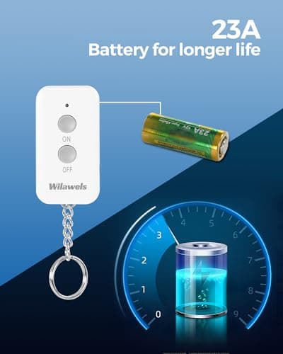 Remote Control Outlet Plug Wireless On Off Power Switch, WILAWELS Wireless Remote Light Switch for Lamp, Light, Fan, Programmable, Compact, 100ft RF Range, FCC Listed, Battery Included W02RC1106 4