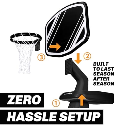 GoSports Splash Hoop PRO Swimming Pool Basketball Game - Includes Poolside Water Basketball Hoop, 2 Balls and Pump - Black 5