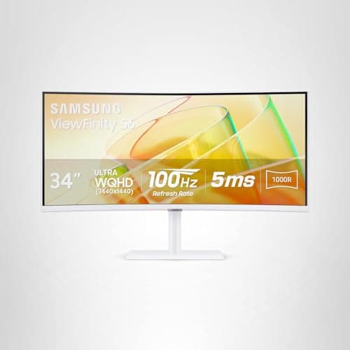 Samsung 34” ViewFinity (S65TC) Series Ultra-WQHD 1000R Curved Computer Monitor, HDR10, 100Hz, AMD FreeSync, Thunderbolt 4, Height Adjustable Stand, Built-in Speakers, Eye Care, LS34C650TANXGO, 2024 5