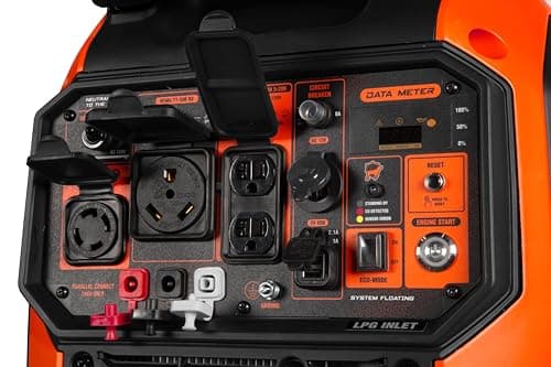 WEN Quiet 6800-Watt Dual Fuel RV-Ready Electric Start Portable Inverter Generator with Fuel Shut Off and CO Watchdog for Electric Vehicle Backup (DF680iX) 5