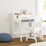 UTEX Kids Desk and Chair Set, Study Desk for Kids with Storage Bins, Wooden Children Study Table, Student Writing Desk for Bedroom & Study Room 5