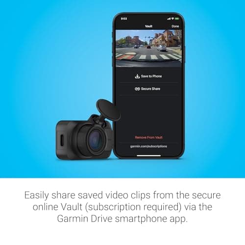 Garmin Dash Cam™ Mini 3, Ultracompact 1080p HD Dash Cam with a 140-degree Field of View, Built in Clarity™ Polarizer, Voice Controlled, Automatic Recording 4