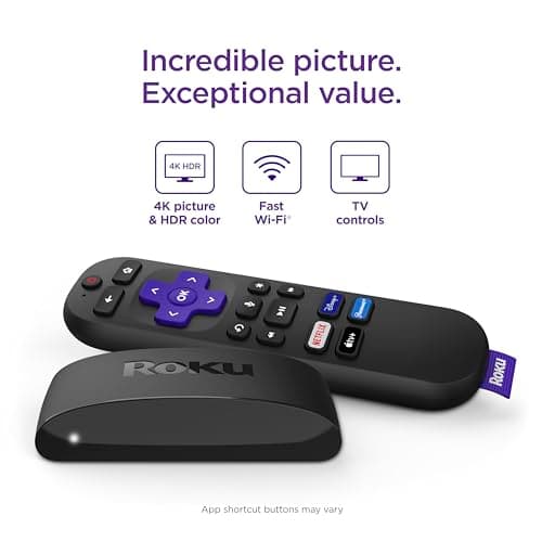 Roku Express 4K+ | Roku Streaming Device 4K/HDR with Voice Remote, Free & Live TV 2
