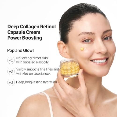 SUNGBOON EDITOR Deep Collagen Retinol Capsule Cream | Anti-Aging Cream for Wrinkles,Firming & Dry Skin | 300K White Spicules+Collagen+Retinol | Stocking Stuffers for Women | Korean Skincare,1.69 fl.oz 3