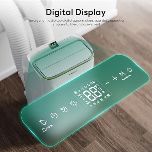 ZAFRO 16,000 BTU (12,000 BTU SACC) Portable Air Conditioners, Ultra Quiet(42dB) Dual Duct Smart AC with Drainage-free Cooling/24Hrs Timer/APP/Remote/Cool, Fan & Dehumidifier Modes for Indoor Rooms 3