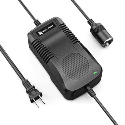 AC to DC Converter, RoyPow 180W (Max 200W) 15A 100V~120V to 12V Car Cigarette Lighter Socket AC/DC Power Supply Adapter, 120V/110V to 12V Converter, Transformer for Inflator, Car Refrigerator