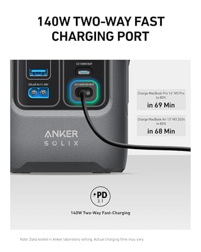 Anker SOLIX C200 DC Power Bank Station, 192Wh Portable Power Station, LiFePO4 Battery, 200W Solar Generator, for Outdoor Camping, Traveling, and Emergencies (No Wall Charger Included) 5