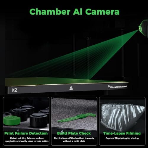 Creality K2 Combo (A) 3D Printers, Multicolor 3D Printer Machine with CFS, Dual Camera, 600mm/s Printing Speed, Next-Gen Direct Drive Extruder, 260 * 260 * 260mm Printing Volume 5