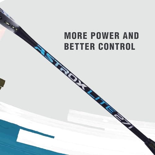YONEX Astrox Lite 27i Graphite Strung Badminton Racket with Full Racket Cover (Blue) | for Intermediate Players | 77 Grams | Maximum String Tension - 30lbs 5