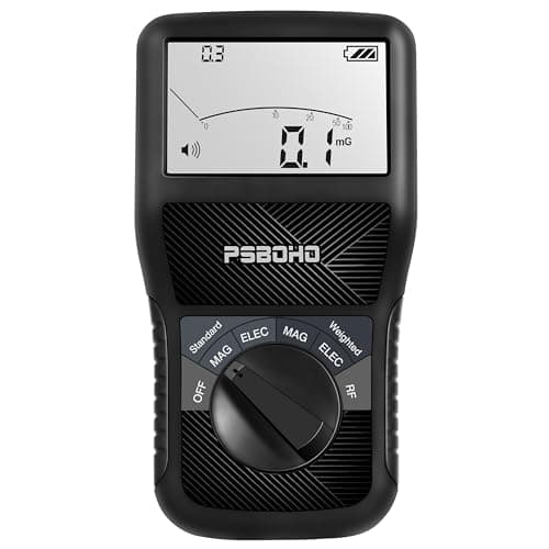 PSB0H0 3-in-1 EMF Meter for Electric Field (EF), Magnetic Field (MF), Radio Frequency (RF) Detection - EMF Radiation Tester for Home, Office, Outdoor, EMF Detector Meter