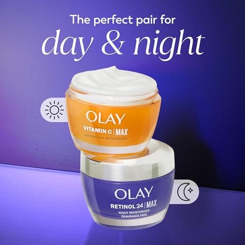 Olay Retinol Face Moisturizer, 24 MAX Anti-Aging Night Cream for Women, Fragrance-Free, Non Greasy - Anti-Wrinkle, Smooth Fine Lines, Tightening, Hydrating Skin Care - Peptides, Glycerin, 1.7 Oz 11