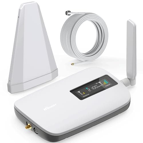 Cell Phone Booster for Home Office | Boosts 5G & 4G LTE | Cell Phone Signal Booster for All U.S. Carriers-Verizon, AT&T, T-Mobile & More | for Band 12/17,13,5,25/2,4 | HD Display | App | FCC Approved