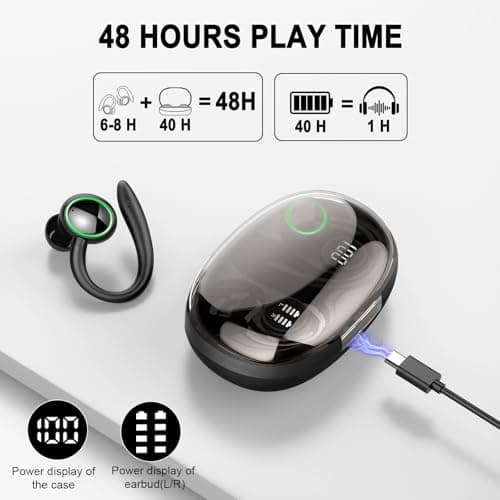 Ai Translation Earbuds Real Time, 164 AI Language Translator Earbuds,3-in-1 Translator Earbud Bluetooth 5.4 with 5 Translation Modes,48H Translatior Headphones for Travel, Business, Learning, Black 5