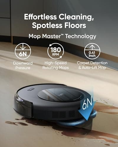 eufy Omni C20 Robot Vacuum and Mop Combo, All-in-One Station, Auto Mop Washing and Auto Drying for Hands-Free Cleaning, 7000 Pa Powerful Suction, Self Emptying, 3.35-Inch 5