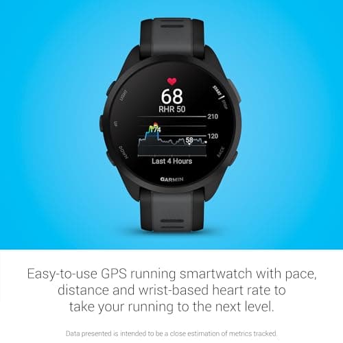 Garmin Forerunner 165, Running Smartwatch, Colorful AMOLED Display, Training Metrics and Recovery Insights, Black 4