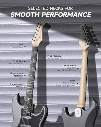 DONNER DST-80 Electric Guitar 39” Beginner Electric Guitar Kit with Amp, Classic SSS Pickup Complete with Gig Bag, Tuner, Capo, Strap, Picks, and Free Online Lessons 4