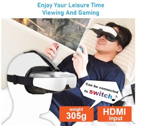 VISIONhmd Bigeyes H3 Personal Mobile Movie Cinema,HDMI Input,Built in Battery,Connect to Various Multimedia Signal Source Devices. Video Display Glasses, Headset, Goggles,Monitor,HMD 5