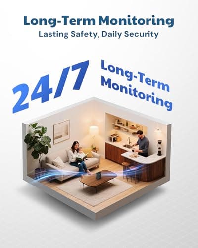 AEGTEST HOUND-3786 Radon Detector for Home, 10-Min Update, 3.5" Large Display, Long-Term Radon Monitoring with Data Charts, PDF Export, Audible & Visual Alarm, pCi/L & Bq/m³ -Black 4