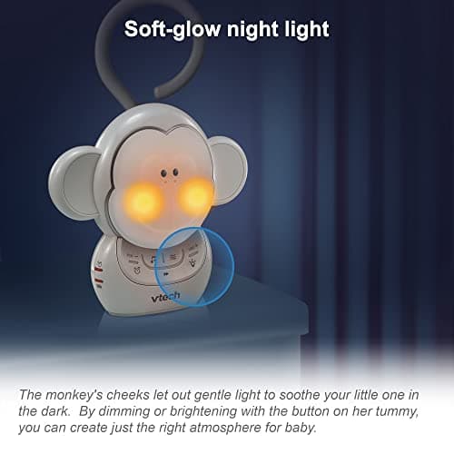 VTech DM1411 Audio Baby Monitor & Portable Soother Dual-Unit Rechargeable Battery, Long Range, Soft-Glow Night Light, Soothing Sounds & Lullabies, Digital Wireless Transmission, Sound Indicator 4