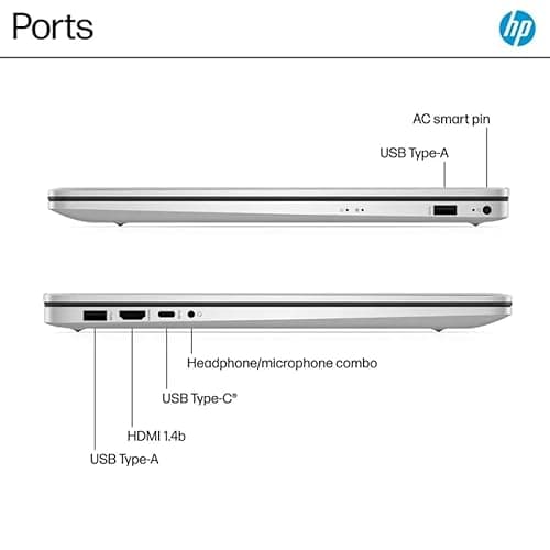 HP 17.3" HD+ Business & Student Laptop Computer, 16GB RAM 1TB SSD, 8-Cores Intel Core i3 Processor, Windows 11 Pro, Numeric Keypad, Wi-Fi 6, PLUSERA Earphones & 8-in-1 Hub, Natural Silver 5
