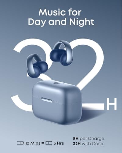 Soundcore AeroClip by Anker, Open-Ear Earbuds, Clip-On Headphones, Adaptive Comfort, Clear Calls with 4 Mics and AI, Stable Fit, 12mm Drivers for Powerful Bass, Hi-Res, Open-Ring Design 5