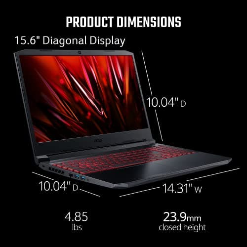 Acer Nitro 5 AN515-57-79TD Gaming Laptop | Intel Core i7-11800H | NVIDIA GeForce RTX 3050 Ti Laptop GPU | 15.6" FHD 144Hz IPS Display | 8GB DDR4 | 512GB NVMe SSD | Killer Wi-Fi 6 | Backlit Keyboard 5