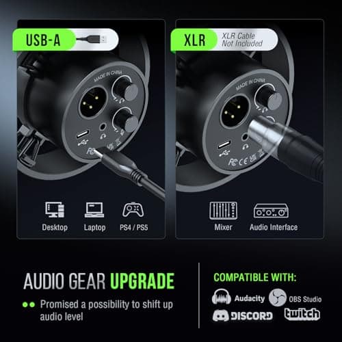 FIFINE Dynamic Microphone, XLR/USB Podcast Recording PC Microphone for Vocal Voice-Over Streaming, Studio Metal Mic with Mute, Headphone Jack, Monitoring Volume Control, Windscreen-Amplitank K688 5