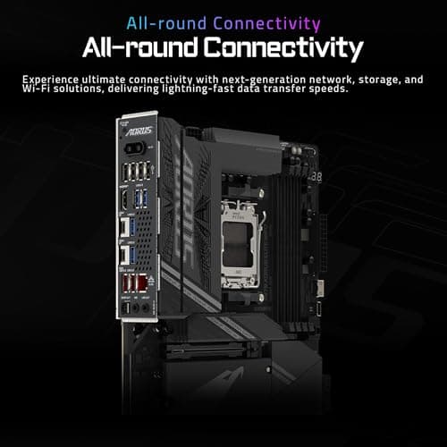 GIGABYTE X870 AORUS Elite WIFI7 AMD AM5 LGA 1718 Motherboard, ATX, DDR5, 4X M.2, PCIe 5.0, USB4, WIFI7, 2.5GbE LAN, EZ-Latch, 5-Year Warranty 2