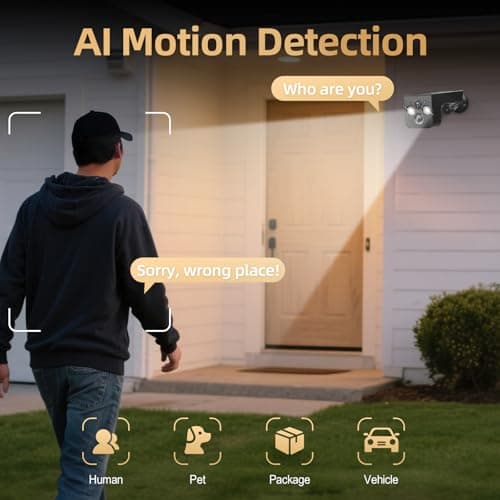 PM POPMAKE Solar Security Cameras Wireless Outdoor 2K Battery Powered AI Motion Detection 2-Way Talk Color Night Vision WiFi Waterproof SD/Cloud Storage Non-Stop Solar Panel Camera Outdoor Wireless 4