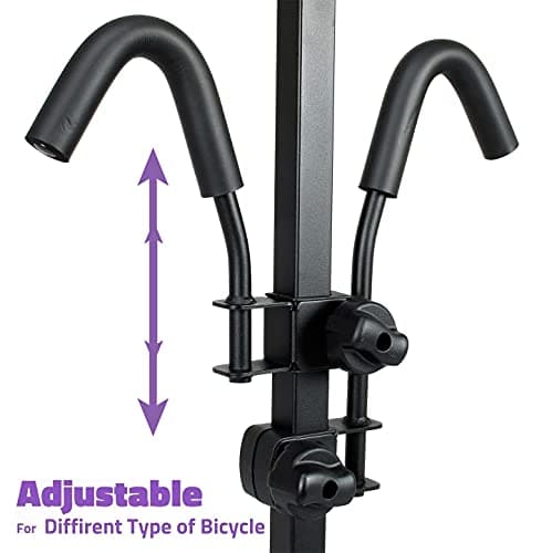 VENZO 2 Bike Bicycle Platform Style Carrier - Bike Rack for Car SUV Truck Tow Trailer Hitch Receiver Mount Size 2" - Sturdy & Rust Proof 2