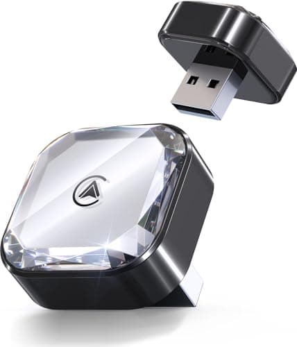 2 in 1 Wireless CarPlay & Android Auto Adapter | Simple Setup, Smooth, Lag-Free Use | Supports Over 1000 Vehicles with Built-in Wired Car Play/Android Auto | Compact & Modern