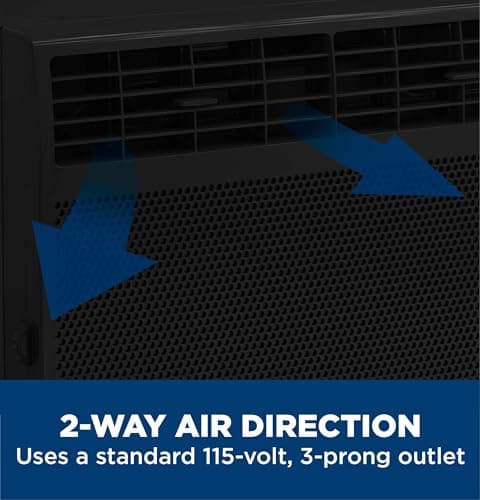 GE Window Air Conditioner Unit, 5,000 BTU for Small Rooms up to 150 sq ft. with Manual Adjustable Fan and Cooling Settings, Perfect for Bedroom or Living Room, Easy Install Kit Included, Black 3