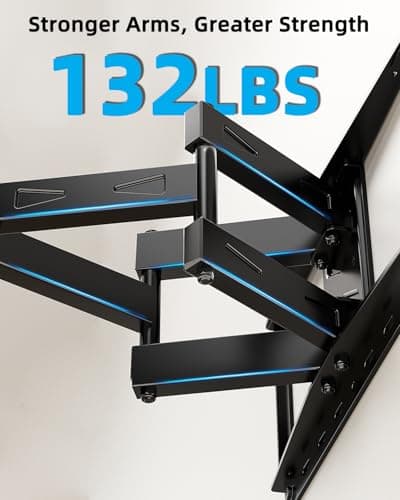 HOME VISION TV Wall Mount for 32-70 Inch TV with Soundbar Bracket, Full Motion TV Bracket with Articulating Dual Arms, Swivel and Tilt, Fits 8" 12" 16" Stud, Max VESA 400X400mm, Up to 132lbs 5