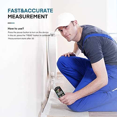 DURFICST 3-inch Color HD Large Screen Moisture Meter with Cloth Bag, 20-40mm Depth Analysis, for Wood, Wall, Plaster, Masonry 5