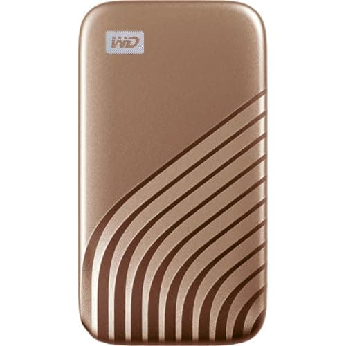 Western Digital 2TB My Passport SSD Portable External Solid State Drive, Gold, Sturdy and Blazing Fast, Password Protection with Hardware Encryption - WDBAGF0020BGD-WESN 2