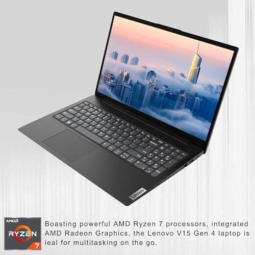 Lenovo V-Series V15 Business Laptop, 15.6" FHD Display, AMD Ryzen 7 7730U, 40GB RAM, 1TB SSD, Numeric Keypad, HDMI, RJ45, Webcam, Wi-Fi, Windows 11 Pro, Black 2