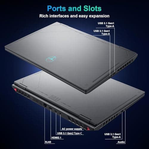 Thunderobot Radiant 16 5060 2.5K 300Hz Gaming Laptop, NVIDIA GeForce RTX 5060, 16" QHD+ 300Hz Display, Core i7-14650HX, 32GB DDR5, 1TB SSD, RGB Backlit Keyboard, Wi-Fi 6, Win 11 Home, Black 4