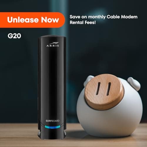 ARRIS (G20) - Cable Modem Router Combo - Fast DOCSIS 3.1 Multi-Gigabit WiFi 6 (AX3000), Approved for Comcast Xfinity, Cox, Spectrum & More, 1.0 Gbps Max Speeds, Next-Generation Upload Optimized 4