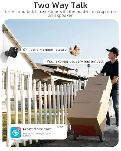 ELECCTV 5G/2.4G WiFi Security Cameras Wireless Outdoor, 2K 5G Security Camera with AI Motion Detection, Color Night Vision, Siren, IP65, 2-Way-Audio, Support Alexa&Google Assistant, Cloud/SD (4) 4