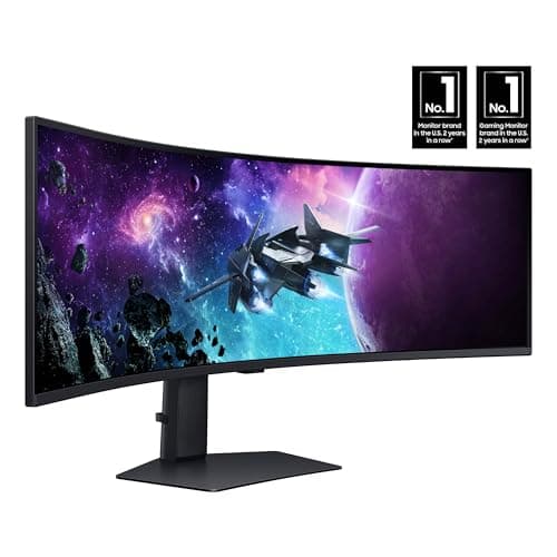 SAMSUNG 49" Odyssey G9 (G95C) Series DQHD 1000R Curved Gaming Monitor, 240Hz, 1ms(GtG), DisplayHDR 1000, AMD FreeSync Premium Pro, Eye Saver Mode, Auto Source Switch+, LS49CG950ENXZA, 2024 2