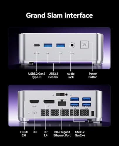 KAMRUI Hyper H2 Mini Gaming PC, in-tel Core i9-11900H (Beat i5/i7/R5/R7, up to 4.9GHz) 32GB RAM 1TB SSD Mini Desktop Computers, Triple 4K Display 6*USB3.2, USB-C, HDMI, DP, WiFi6, BT5.2, Office Home 5