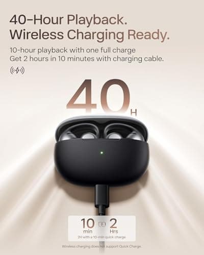 SHOKZ OpenDots ONE-Open-Ear Headphones, Clip-On Earbuds-Wireless Bluetooth Earbuds with Microphone-Secure, Lightweight, Comfort-Premium Dolby Audio-Water Resistant-Fast Charging-Up to 40 hrs Playtime 2