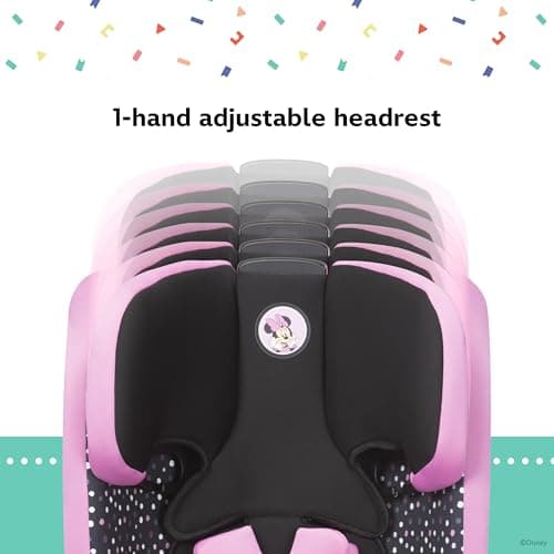 Disney Baby MagicSquad 3-in-1 Harnessed Booster Car Seat, Minnie Dot Party 4